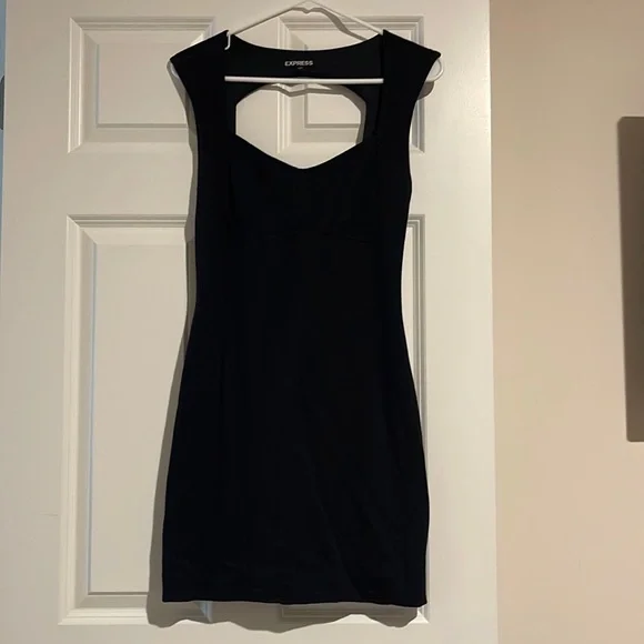 strapless open back dress Ace Of Hearts Backless Maxi Dress Black main image 1